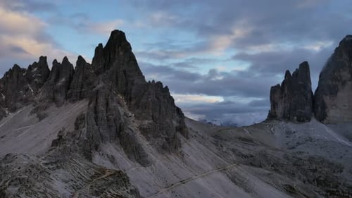 Shoot of National Nature Park Tre Cime In the Dolomites Alps in Italy. Beautiful landscape