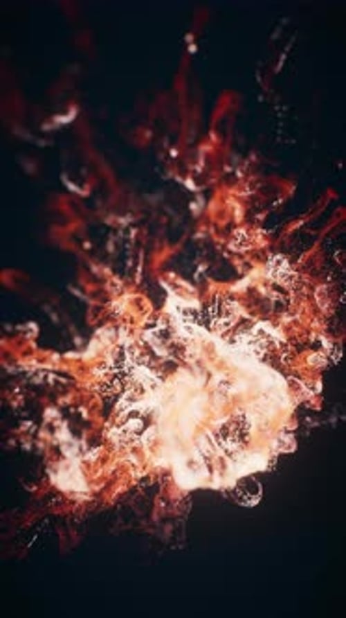 Abstract Red Orange Particle Cloud Dynamic Background Loop