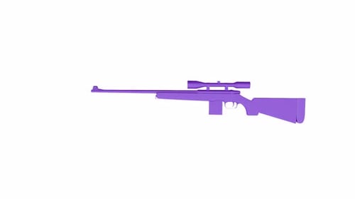 Sniper Rifle 3d weapon rotating loop