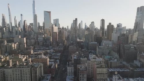 Aerial view of Manhattan skyscrapers