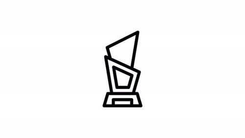 trophy line icon animation