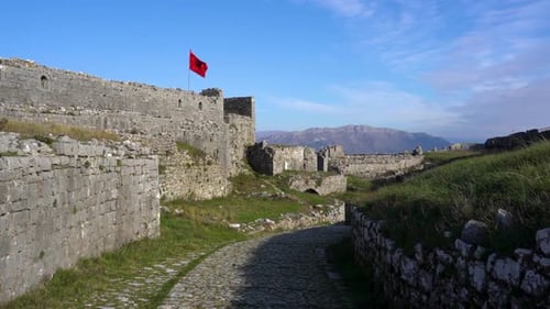 Scenic View of Ancient Stone Fortress Ruins