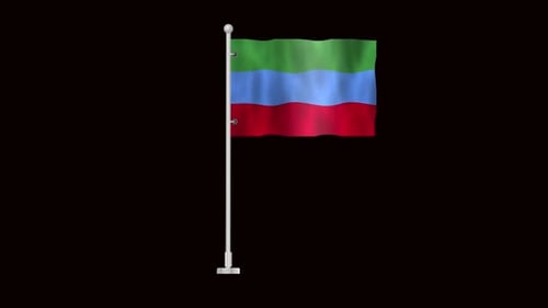 Flag Of Dagestan Waving