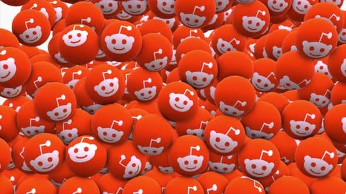 Reddit Social Media-Logos, Bildschirmfüllung, Animationshintergrund