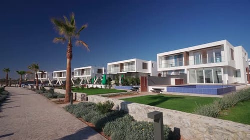 Beachfront Luxury Villas Offer Upscale Living Private Pools Modern Design Investment Property in