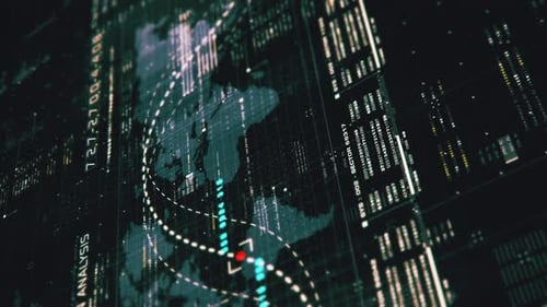Fortgeschrittene Datenmatrixsimulation Vertikaler Hintergrund 09