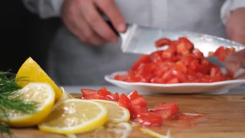 Sliced Tomatoes in Plate