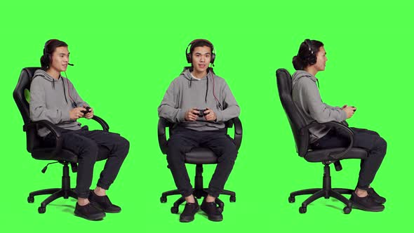 Asian Man Using Controller for Contest, People Stock Footage ft. asian ...