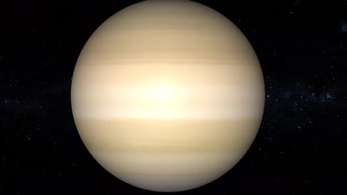 Slowly Rotating Gas Giant Planet in Deep Space