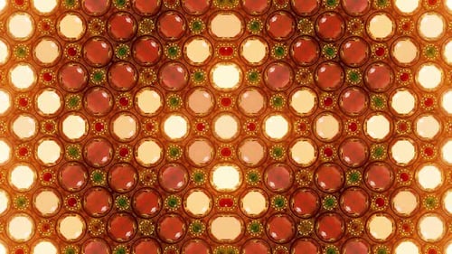 Sparkling Red Green Jewel Pattern Christmas Loop Background