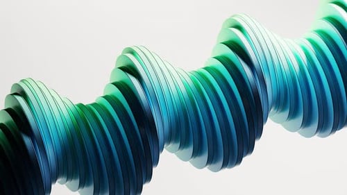 Rotierende runde Formen, Geometrien, Hintergrund, 3D-Rendering.