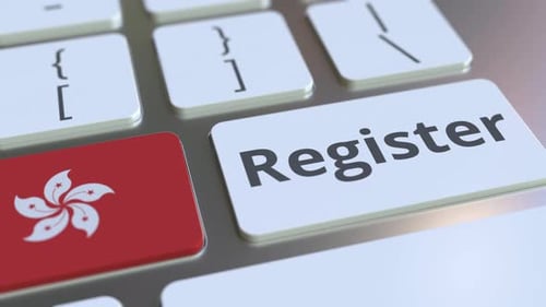 Register Text and Flag of Hong Kong on the Keyboard