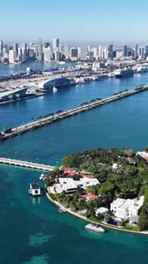 Miami Skyline At Miami In Florida United States.
