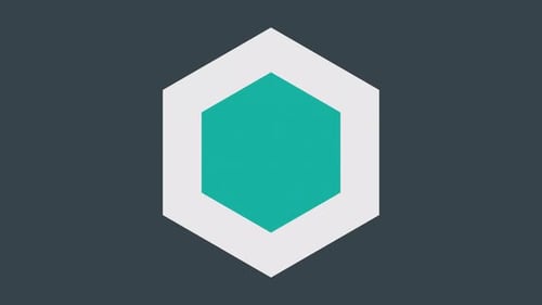 Clean Geometric Hexagon Title Reveal Animation