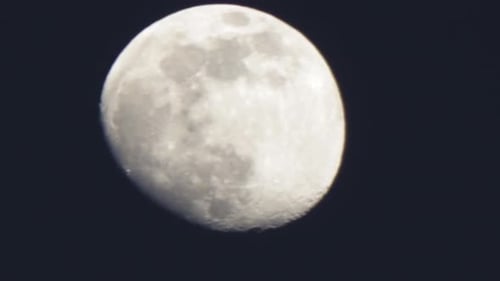 Detailed Close Up of the Moon at Night
