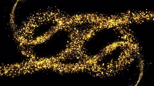 3D Goldene Glitzer funkelnde magische Lichter