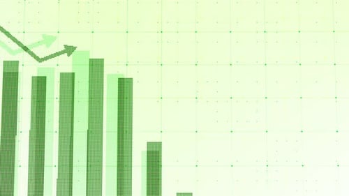Green Color Negative Business Report Animation White Background