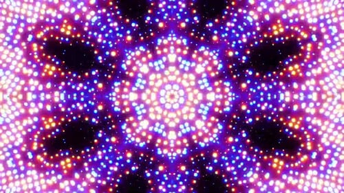 Vibrant LED Light Kaleidoscope Abstract Motion Background