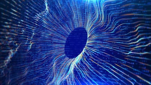 Digital Code Network Big Data Speed Information Virtual Cyber Space Data Flow Futuristic Data Stream