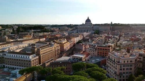 Drone View of the Vatican City in Rome Italy