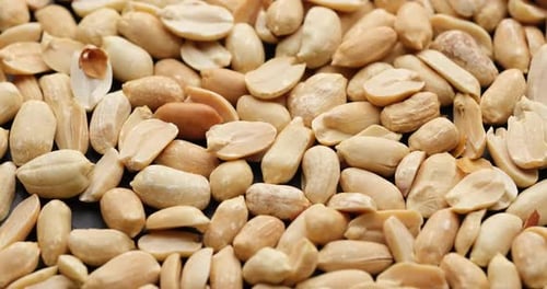 Pile of Shelled Peanuts Close-Up