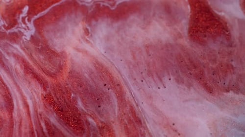 Abstract Liquid Swirls with Sparkling Granular Texture