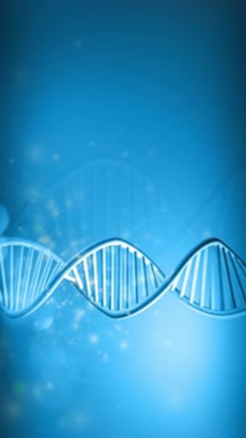 Futuristic Blue DNA Double Helix Science Loop Animation