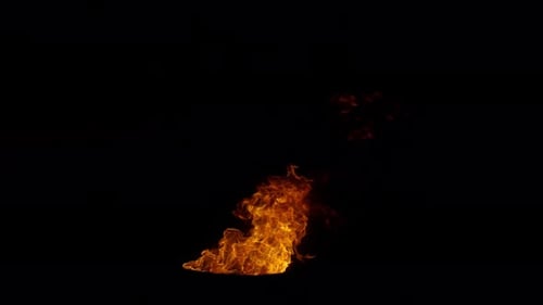 Ignite Collection: A barrel ablaze in center on a black background shot in 4k at 120 fps