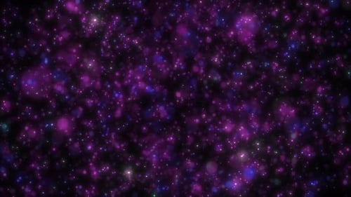 Abstract Glittering Purple Blue Particles Loop Background