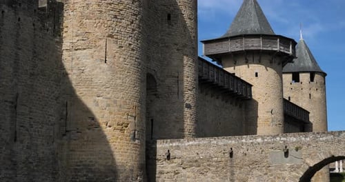 Carcassonne, the biggest castle fortress in europe, Aude department, France