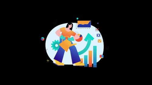 Person analyzing data with charts and graphs