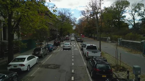 Forwards Tracking of Vehicles Driving on One Way Street Leading Along Public Park