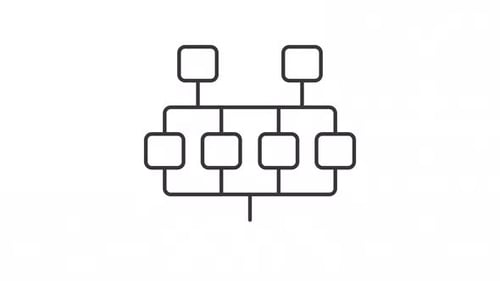 Minimalist Organizational Chart Build Animation