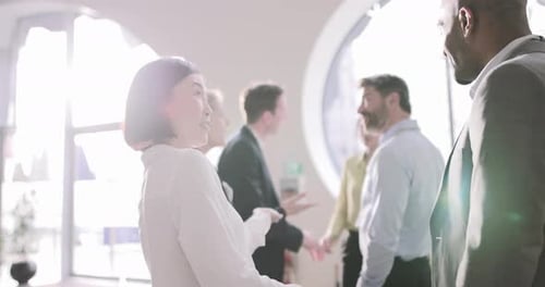 Business executives meeting at a networking event