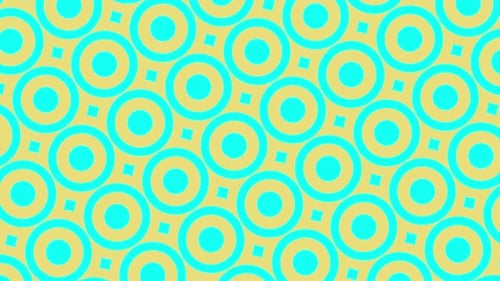 Malt animierten VJ Loop-Hintergrund gelb mit cyanfarbenem Muster