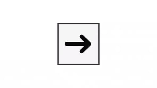 Minimalist Animated Right Arrow Icon in Square