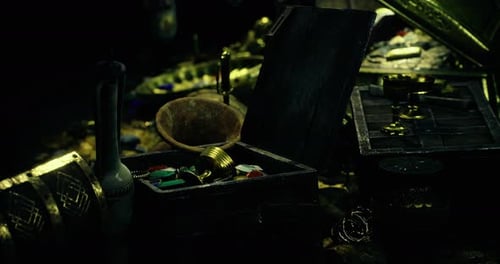 Dramatic Light Reveals Ancient Treasure Chests