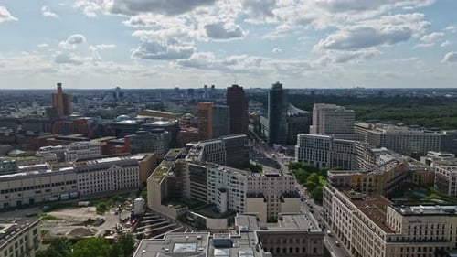 Aerial view of Leipziger Platz , Berlin , Germany