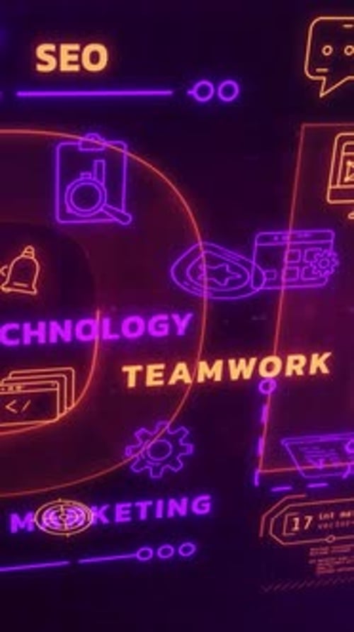 Representação 3D animada de uma ideia de negócio