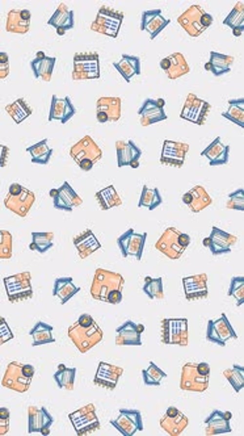 Seamless Pattern Digital Business Communication Data Icons