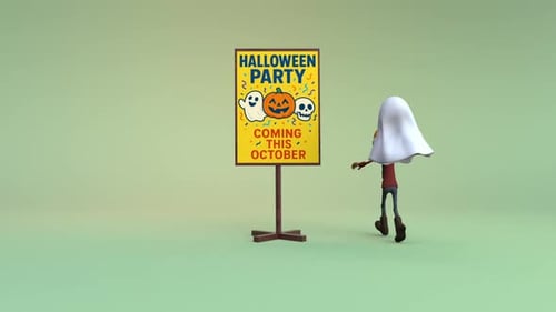 Halloween Party Poster Loop