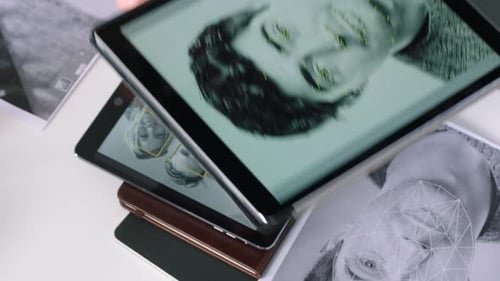 Tablet Face Mapping Technology Interface