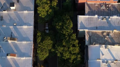 Vista aérea das ruas da cidade no Brooklyn