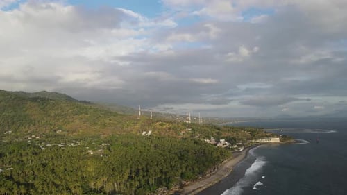 Aerial Lombok Beach Waves