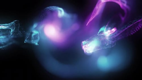 Dynamic Glowing Particle Stream Background