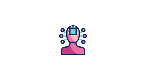 Animierte Ikone des Transhumanismus