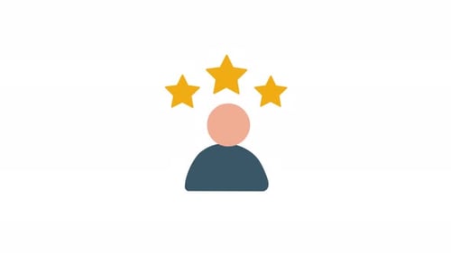 4k User Rating. Expert Review Icon Animation Video