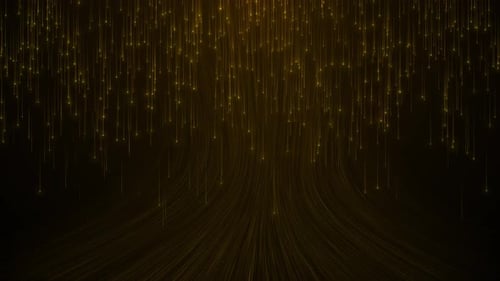 Golden Light Particles Streaks Loop Background