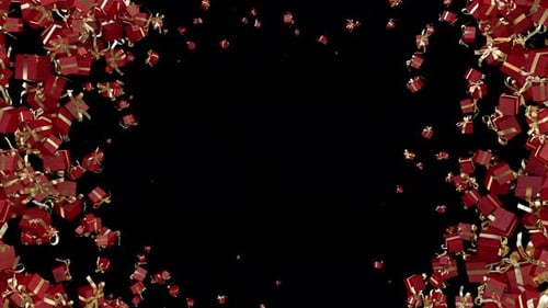 Red Gift Boxes Celebration Transition