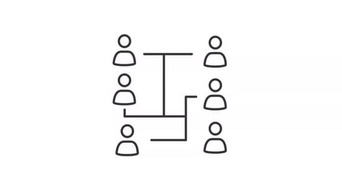 Minimalist People Connecting Network Line Art Animation